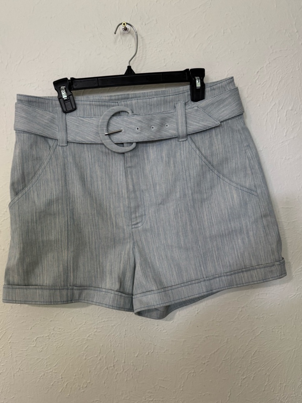 Cinq A Sept Aldi Belted Mélange Shorts Size 14